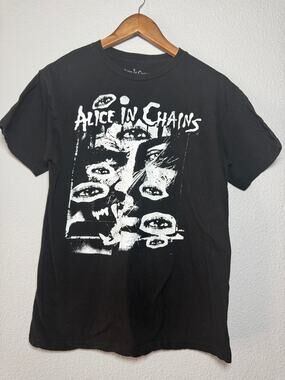 Alice In Chains 2024 Band Graphic T-Shirt Black Cotton M